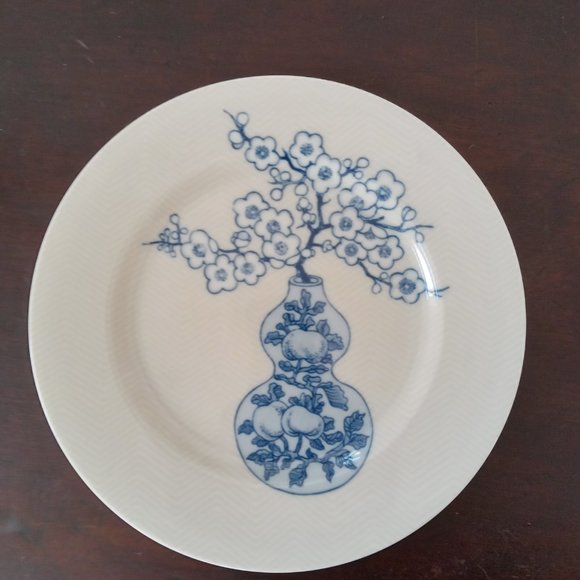 Fitz & Floyd Chinoiserie In Glaze Blue Salad Plates, Set of 4 - Picture 3 of 7